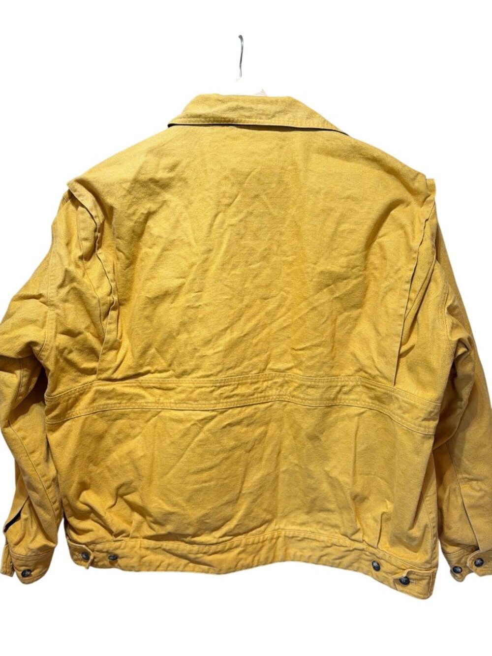 Lewis Creek Vintage 90's Yellow Duck Canvas Plaid Lined Harrington Bomber Jacket - Picture 8 of 10